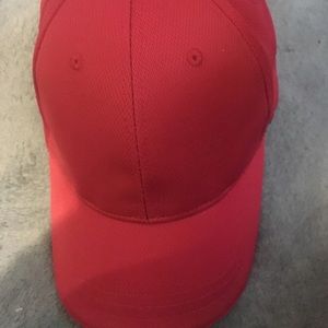 Red champion hat